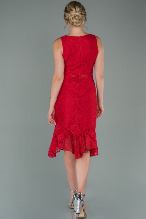 Evening Dress Sleeveless Midi Lace Invitation Dress 100297306