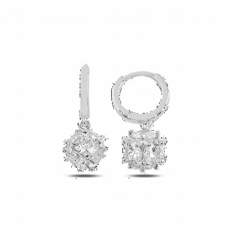 Jewelry & Watches - Dice Model Dangle Silver Earrings 100347087 - Turkey
