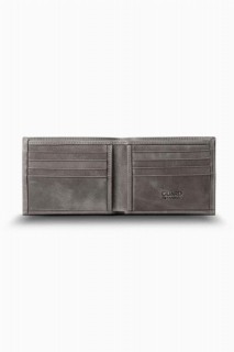 Antique Gray Classic Leather Men's Wallet 100345366