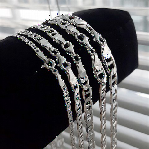 Bar Chain Silver Necklace 100349804