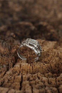 Silver Rings 925 - Adjustable Skeleton Hand Design Men's Ring 100326498 - Turkey