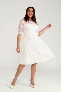 Plus Size Evening Dress Short Lace Dress 100276676