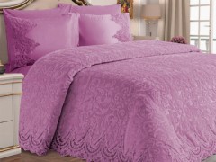 French Lace Ebrar Blanket Set Plum 100330828