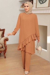 Outwear - Biscuit Hijab Suit Dress 100341077 - Turkey