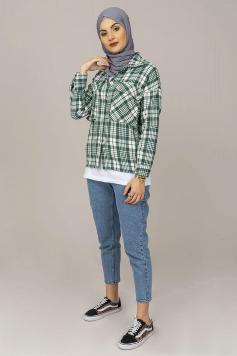 Shirt - Kariertes Holzfällerhemd für Damen 100342542 - Turkey