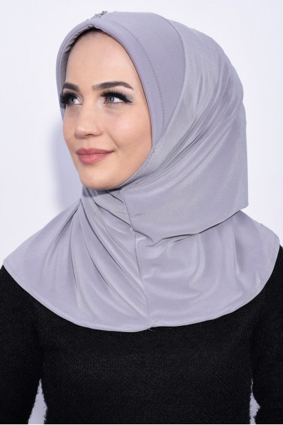 Practical Sequin Hijab Gray 100285501