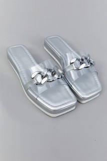 Deanna Silver Transparent Slippers 100343394