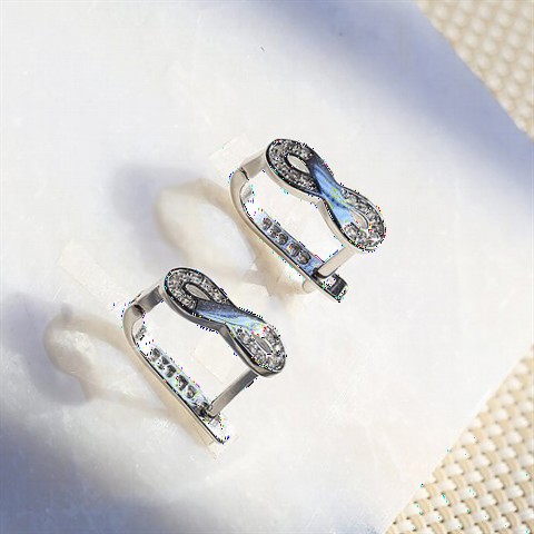 jewelry - Infinity Stone Women's Silver Earrings Silver 100347346 - Turkey